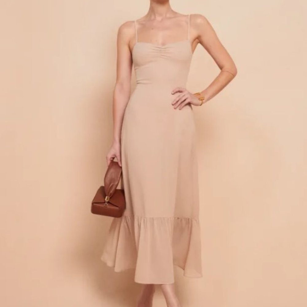 Reformation Emersyn Dress Champagne